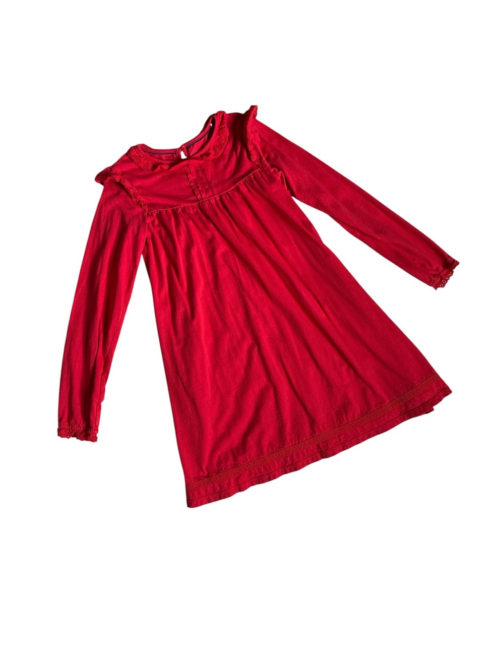 Mini Boden Girls' Long-Sleeve Red Knit Dress 11-12y